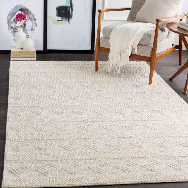 Livabliss Hygge Hand Woven Wool Cottage Rug in Off-White - Size: 150 cm x 230 cm - image 1