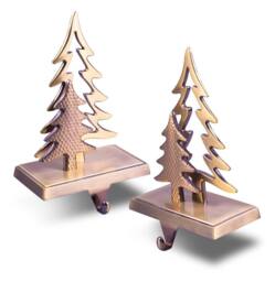 mysmartbuy 2x Christmas Stocking Holders Christmas Tree Design Weighted Base in Dark Grey - thumbnail 4