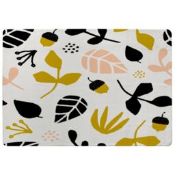Benjamin Tate Design Leaves Acorns & Branches Rug in Natural - Size: Large - thumbnail 1