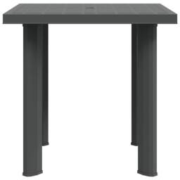 Berkfield Home Garden Table Anthracite 80x75x72 cm Plastic in Dark Grey - Size: 80 x 75 x 72 cm - thumbnail 6