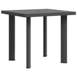 Berkfield Home Garden Table Anthracite 80x75x72 cm Plastic in Dark Grey - Size: 80 x 75 x 72 cm - thumbnail 7