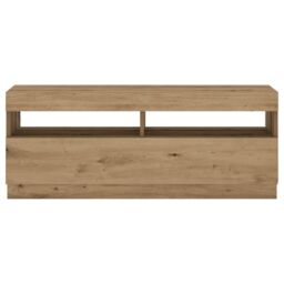 Berkfield Home TV Cabinet with LED Lights Artisian Oak 100x35x40 cm Engineered Wood - Size: 100 x 35 x 40 cm - thumbnail 7