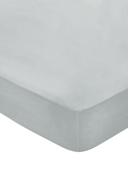 1951 'Luxury 300 Thread Count' Egyptian Cotton Fitted Sheet in Silver - Size: Super King Fitted - image 1