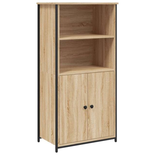 Berkfield Home Highboard Sonoma Oak 62x36x121.5 cm Engineered Wood in Light Brown - image 1