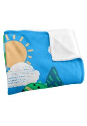 Hasbro Peppa Pig Blanket 152x127cm World is an Adventure Peppa & George in White - Size: 152x127 cm - thumbnail 3