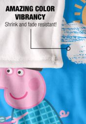 Hasbro Peppa Pig Blanket 152x127cm World is an Adventure Peppa & George in White - Size: 152x127 cm - thumbnail 4