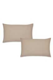 Catherine Lansfield 'Easy Iron Percale' Standard Pillowcase Pair in Natural - Size: Standard Pillow Case - thumbnail 3