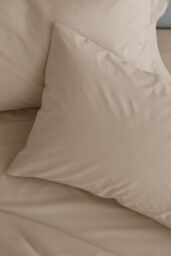 Catherine Lansfield 'Easy Iron Percale' Standard Pillowcase Pair in Natural - Size: Standard Pillow Case - thumbnail 1
