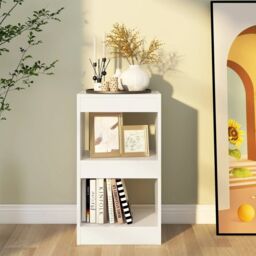 Berkfield Home Book Cabinet/Room Divider White 40x30x72 cm - Size: 40 x 30 x 72 cm - thumbnail 5