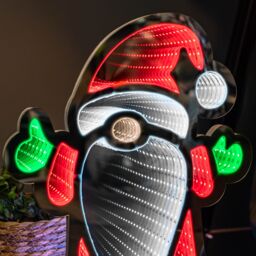 Samuel Alexander 40cm Infinity Christmas Santa with Metal Base & Multi-Coloured LEDs - thumbnail 6