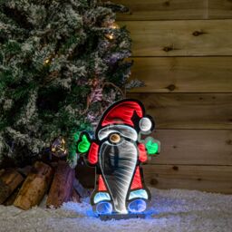 Samuel Alexander 40cm Infinity Christmas Santa with Metal Base & Multi-Coloured LEDs - thumbnail 3