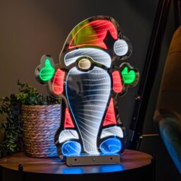 Samuel Alexander 40cm Infinity Christmas Santa with Metal Base & Multi-Coloured LEDs - thumbnail 1