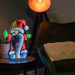 Samuel Alexander 40cm Infinity Christmas Santa with Metal Base & Multi-Coloured LEDs - thumbnail 2