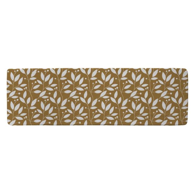 Benjamin Tate Design White Leaves Runner Rug in Natural - Size: 67 cm x 230 cm - image 1