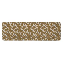Benjamin Tate Design White Leaves Runner Rug in Natural - Size: 67 cm x 230 cm - thumbnail 1