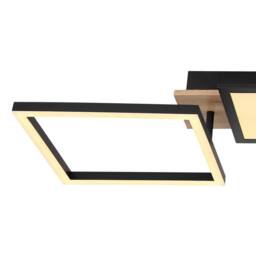 Netlighting Bossy 4 Square Semi Flush Ceiling Light Matt Black 4x LED 3000K - thumbnail 5