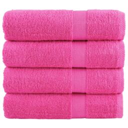 Berkfield Home Premium Bath Towels SOLUND 4 pcs 100x150 cm 600 gsm in Pink - thumbnail 1