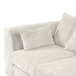 LUXURY LIFE Dylan Jumbo Cord Fabric Right Hand Facing Corner Sofa in White - thumbnail 3