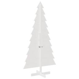 Berkfield Home Festive Wooden Christmas Tree for Decoration White 180 cm Solid W - thumbnail 5