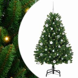 Berkfield Home Elegant Artificial Christmas Tree with Stand Green 150 cm PVC and - thumbnail 3