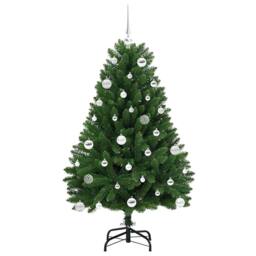 Berkfield Home Elegant Artificial Christmas Tree with Stand Green 150 cm PVC and - thumbnail 4