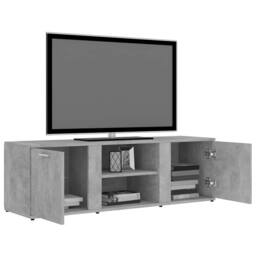 Berkfield Home TV Cabinet Concrete Grey 120x34x37 cm Engineered Wood - Size: 120 x 34 x 37 cm - thumbnail 5