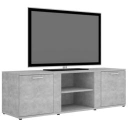 Berkfield Home TV Cabinet Concrete Grey 120x34x37 cm Engineered Wood - Size: 120 x 34 x 37 cm - thumbnail 3