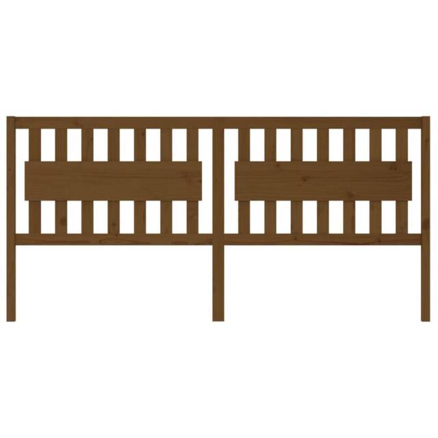 Berkfield Home Beautiful Bed Headboard Honey Brown 205.5x4x100 cm Solid Wood Pine - image 1
