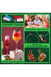 kreativekraft Christmas Cracker Glass Decoration Pack of 6 - Size: 6 Pack - thumbnail 3