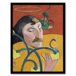 Artery8 Paul Gauguin Self Portrait with Halo & Snake Framed Wall Art Print - Size: A3 - thumbnail 1
