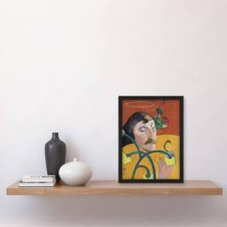 Artery8 Paul Gauguin Self Portrait with Halo & Snake Framed Wall Art Print - Size: A3 - thumbnail 2