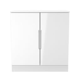 Ready Assembled 2 U Lucca 2 Door Cabinet (Ready Assembled) in White - Size: Medium - thumbnail 2