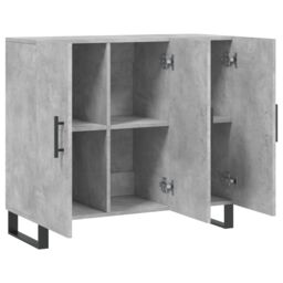 Berkfield Home Sideboard Concrete Grey 90x34x80 cm Engineered Wood - Size: 90 x 34 x 80 cm - thumbnail 5
