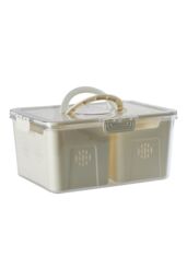 H&O Direct Fridge Storage Container with Three Compartments in Yellow - thumbnail 4