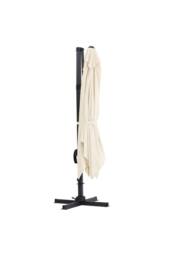 H&O Direct 3m x 3m Beige Square Rotating Outdoor Cantilever Parasol - thumbnail 6