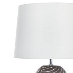 Wyld and Coco 63cm Black Ceramic Table Lamp with White Fabric Shade - thumbnail 6
