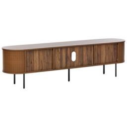 Wyld and Coco Home Retro TV Stand Dark Brown Particle Board with Metal Legs - thumbnail 6
