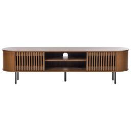 Wyld and Coco Home Retro TV Stand Dark Brown Particle Board with Metal Legs - thumbnail 5