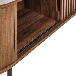 Wyld and Coco Home Retro TV Stand Dark Brown Particle Board with Metal Legs - thumbnail 7