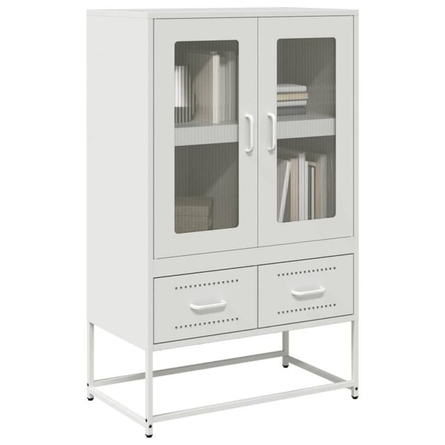 Berkfield Home Highboard White 68x39x111.5 cm Steel - image 1