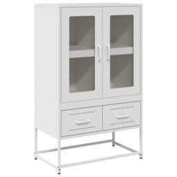 Berkfield Home Highboard White 68x39x111.5 cm Steel - thumbnail 2