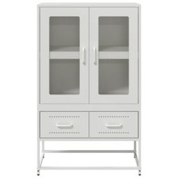 Berkfield Home Highboard White 68x39x111.5 cm Steel - thumbnail 5