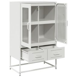 Berkfield Home Highboard White 68x39x111.5 cm Steel - thumbnail 6