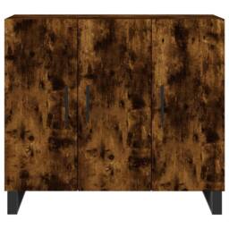 Berkfield Home Sideboard Smoked Oak 90x34x80 cm Engineered Wood in Brown - Size: 90 x 34 x 80 cm - thumbnail 6