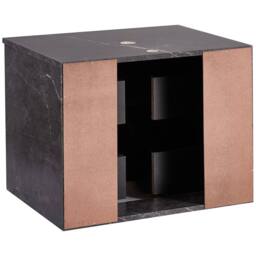 Wyld and Coco Black Marble Wall Mounted 60 x 47 cm Fluted Front 2 Deep Drawers - thumbnail 6