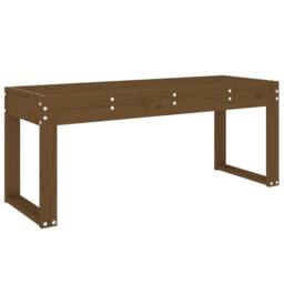 Berkfield Home Garden Bench Honey Brown 110x38x45 cm Solid Wood Pine - Size: 110 x 38 x 45 cm - thumbnail 1