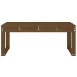 Berkfield Home Garden Bench Honey Brown 110x38x45 cm Solid Wood Pine - Size: 110 x 38 x 45 cm - thumbnail 3