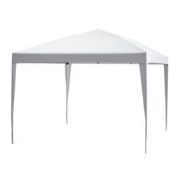 OUTSUNNY 3 x 3M Garden Pop Up Gazebo Height Adjustable Marquee Party Tent Wedding Canopy with Carrying Bag in White - thumbnail 2