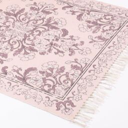 Esselle Kew Antique Printed Small Rug with Tassel in Mauve - Size: 120 cm x 170 cm - thumbnail 2