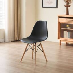 Comfy Living Ltd 5 Piece Dining Set With White Wooden Top & 4 Black Chairs With Metal Detailing - thumbnail 2